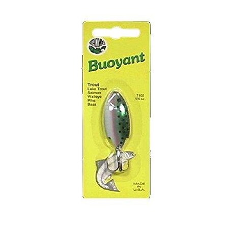 Thomas Buoyant Wobbler CastingTrolling Spoon, 1 34, 14 Oz, Rainbow Trout T102-RT
